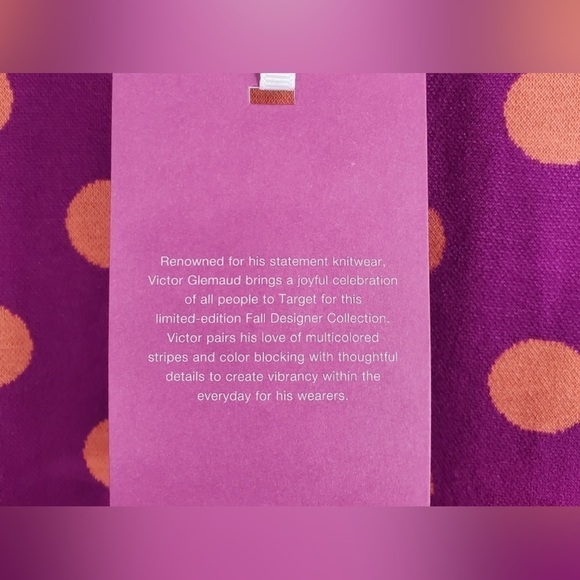 VICTOR Glemaud Target POLKA DOT LONG SLEEVE MINI SWEATER DRESS PINK Sz XS NWT - Picture 6 of 11